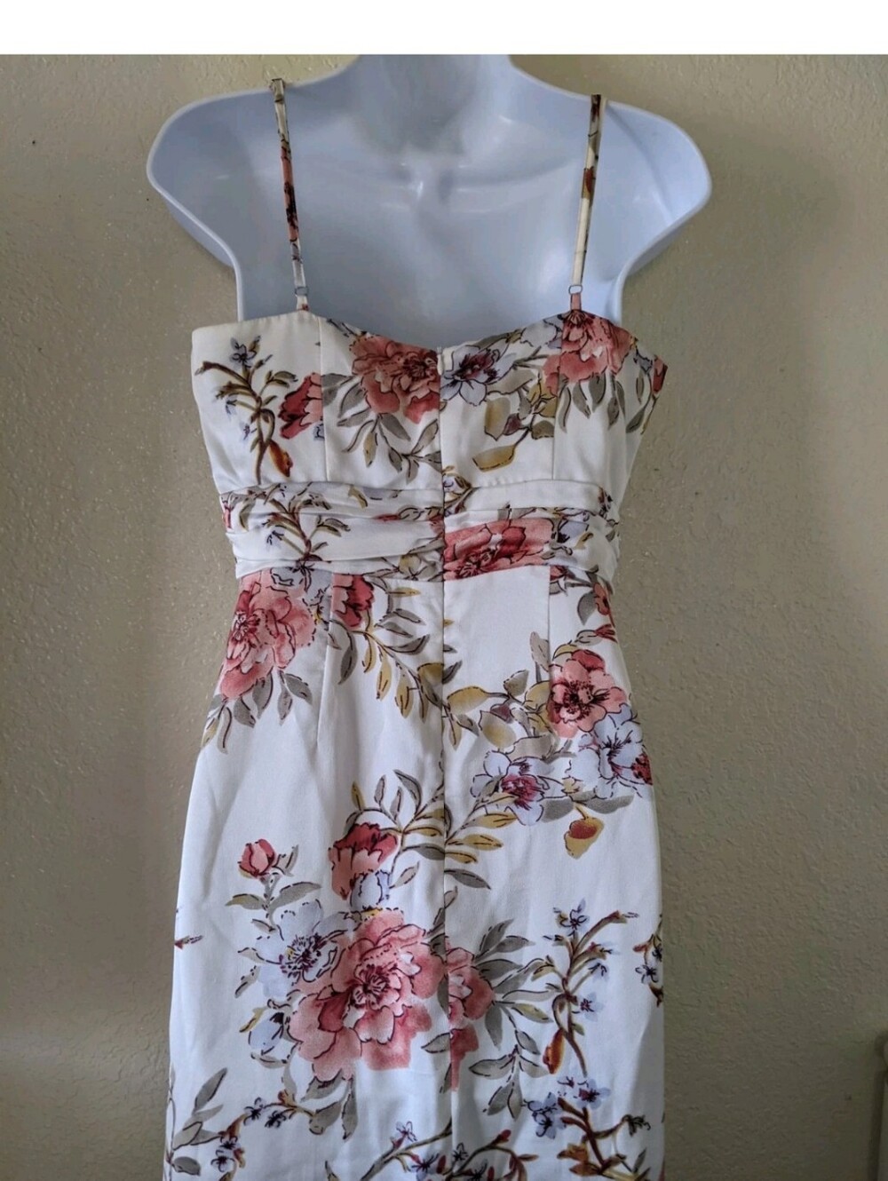 Lulus My Favorite Day Ivory Floral Print Tulip Skirt Midi Dress Size M - Picture 10 of 11